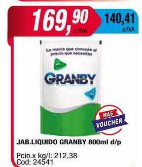 Maxiconsumo Jab liquido granby oferta