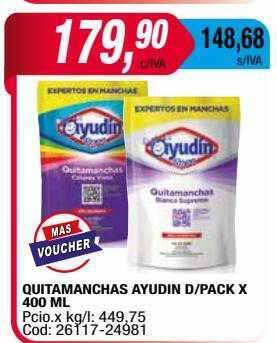 Maxiconsumo Quitamanchas ayudin d pack oferta