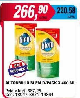 Maxiconsumo Autobrillo blem d pack oferta