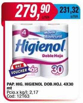 Maxiconsumo Pap hig higienol dob hoj oferta
