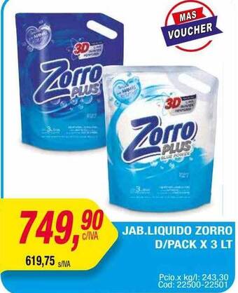 Maxiconsumo Jab liquido zorro d pack oferta