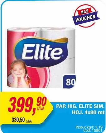Maxiconsumo Pap hig elite sim hoj oferta