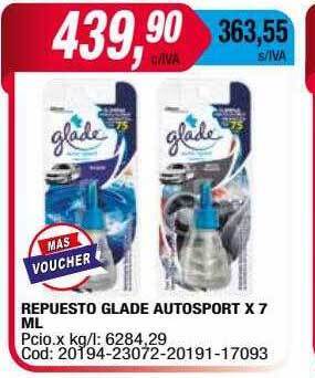 Maxiconsumo Repuesto glade autosport oferta
