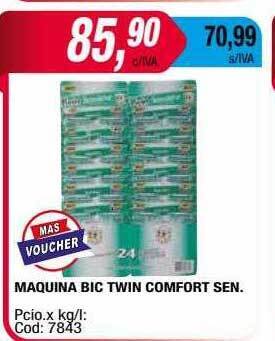 Maxiconsumo Maquina bic twin comfort sen oferta
