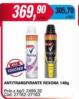 Maxiconsumo Antitranspirante rexona oferta