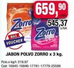 Maxiconsumo Jabon polvo zorro oferta
