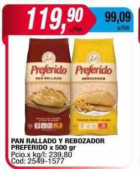 Maxiconsumo Pan rallado y rebozador preferido oferta