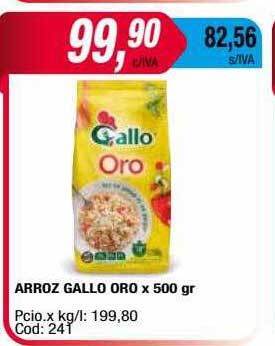 Maxiconsumo Arroz gallo oro oferta