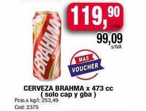Maxiconsumo Cerveza brahma oferta