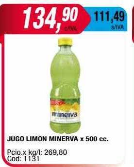 Maxiconsumo Jugo limon minerva oferta