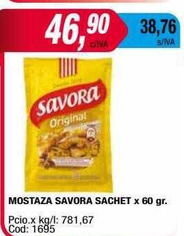 Maxiconsumo Mostaza savora sachet oferta