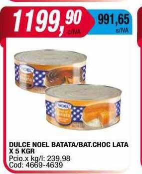Maxiconsumo Dulce noel batata bat.choc lata oferta