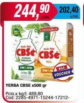 Maxiconsumo Yerba cbse oferta