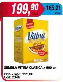 Maxiconsumo Semola vitina clasica oferta