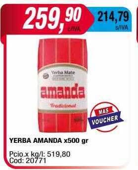 Maxiconsumo Yerba amanda oferta