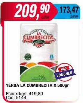 Maxiconsumo Yerba la cumbrecita oferta