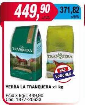 Maxiconsumo Yerba la tranquera oferta