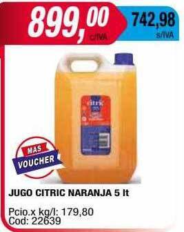 Maxiconsumo Jugo citric naranja oferta