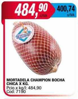 Maxiconsumo Mortadela champion bocha chica oferta