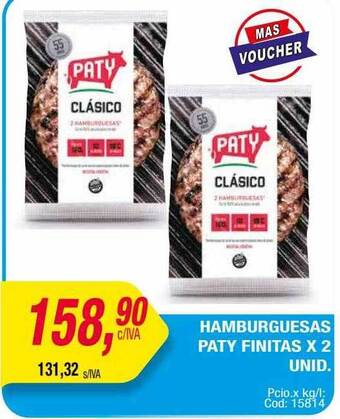 Maxiconsumo Hamburguesas paty finitas oferta