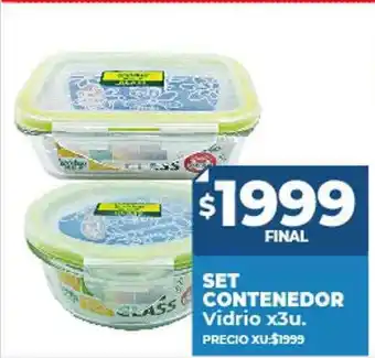 Supermayorista Vital Set contenedor vidrio oferta