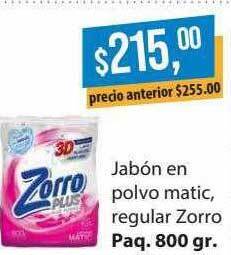 Supermercados Damesco Jabón en polvo matic regular zorro oferta