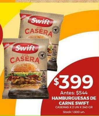 Super MAMI Hamburguesas de carne swift oferta