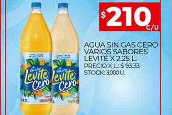 Supermercados DIA Agua sin gas cero varios sabores levité oferta