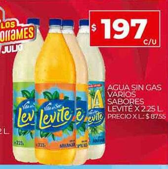 Supermercados DIA Agua sin gas varios sabores levité oferta