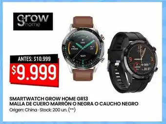 Changomas Smartwatch grow home gr13 malla de cuerro marron o negra o caucho negro oferta