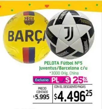 La Anonima Pelota fútbol n°5 juventus-barcelona oferta