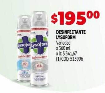 Makro Desinfectante lysoform oferta