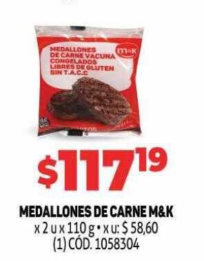 Makro Medallones de carne m&k oferta