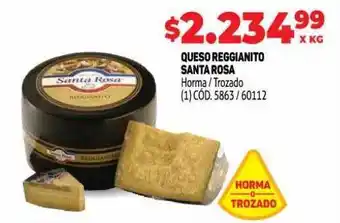Makro Queso reggianito santa rosa oferta