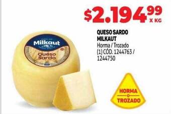 Makro Queso sardo milkaut oferta