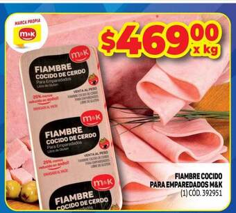 Makro Fiambre cocido para emparedados m&k oferta