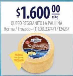 Makro Queso reggianito la paulina oferta