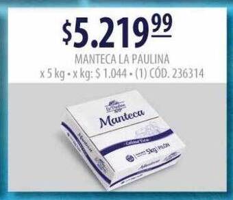 Makro Manteca la paulina oferta