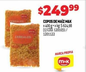 Makro Copos de maíz m&k oferta
