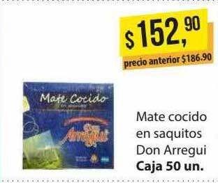 Supermercados Damesco Mate cocido en saquitos don arregui oferta