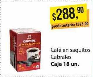 Supermercados Damesco Café en saquitos cabrales oferta