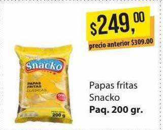 Supermercados Damesco Papas fritas snacko oferta