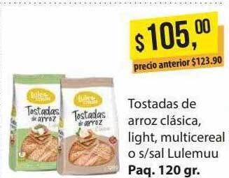 Supermercados Damesco Tostadas de arroz clasica, light, multicereal o s-sal lulemuu oferta