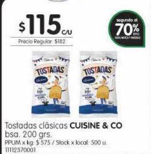 Jumbo Tostadas clasicas cuisine & co oferta