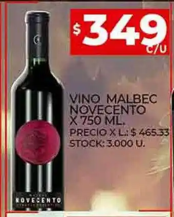 Supermercados DIA Vino malbec novecento oferta