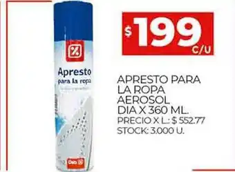 Supermercados DIA Apresto para la ropa aerosol dia oferta