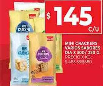 Supermercados DIA Mini crackers varios sabores dia oferta