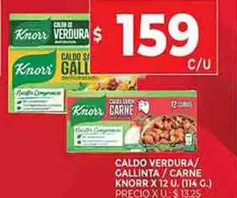 Supermercados DIA Caldo verdura-callinta-carne knorr oferta