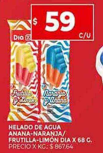 Supermercados DIA Helado de agua anana-naranja-frutilla-limon dia oferta