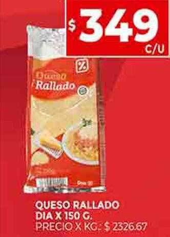 Supermercados DIA Queso rallado dia oferta